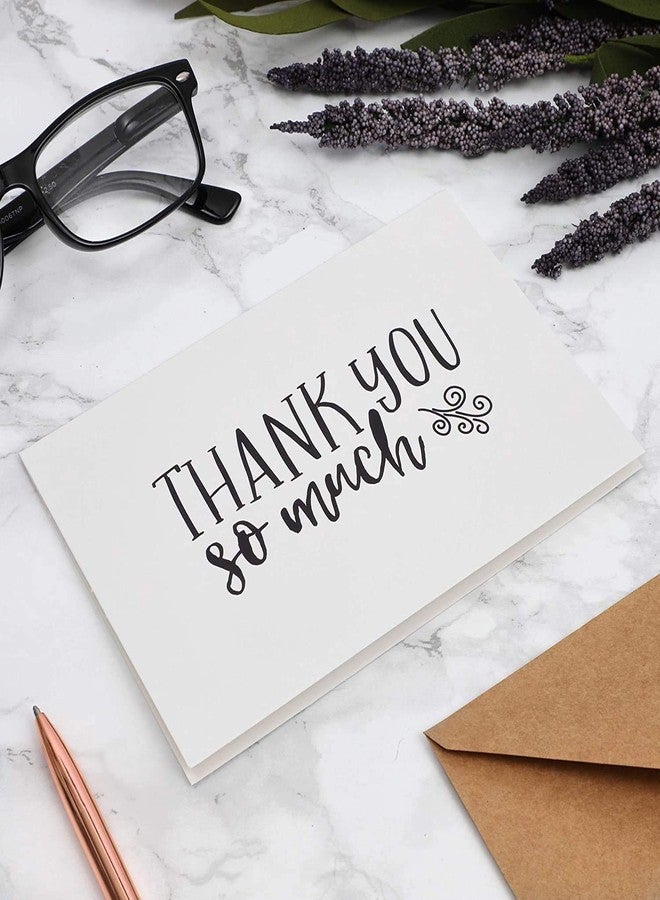 UE Thank You Notes with Brown Kraft Envelopes, Thank You Cards Set, Blank Inside, Handwritten Style for Baby Showers & Wedding (Pack of 24) - Image 3